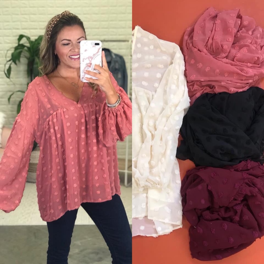 White Swiss Dot Top - image 2